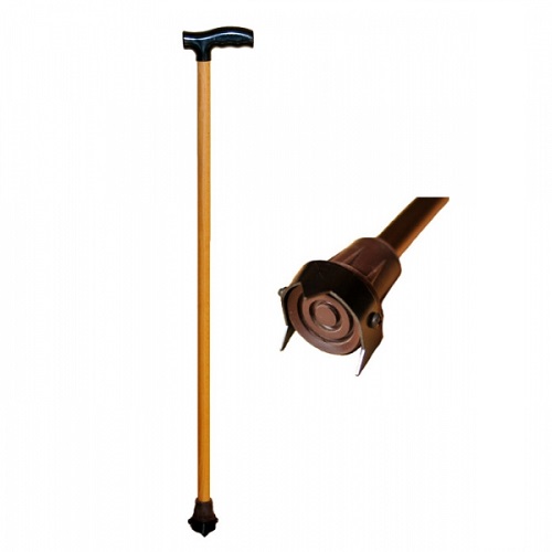 Трость  дер. с  пласт. ручкой с УПС (Антилед) р.800мм ИПР-А фото 1