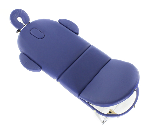 Массажный стол складной MED-MOS JFAL03 3-х секционный, овал, алюминиевая рама фото 4