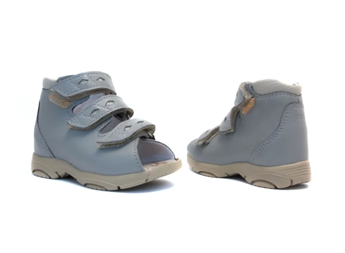 Сандалии с открытым носом Б3-142-037-051-1 цвет серый/бежевый фото 4