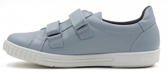 Кеды ортопедические женские кожаные Ортомода 61143-Х-617 увеличенной полноты голубые фото 2