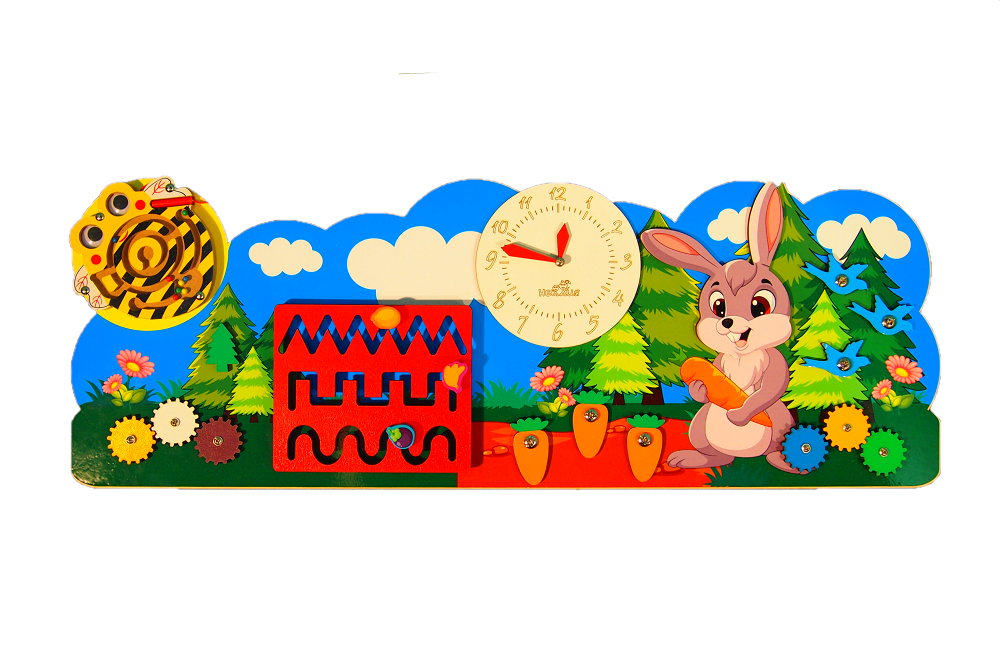 Бизиборд Зайка, 90*h32 см фото 1