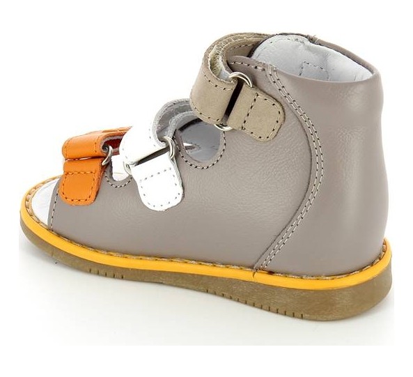 Босоножки  детские открытый нос, цв.бежевый/белый/оранжевый 050/2-КП-191,18,99,15 фото 2