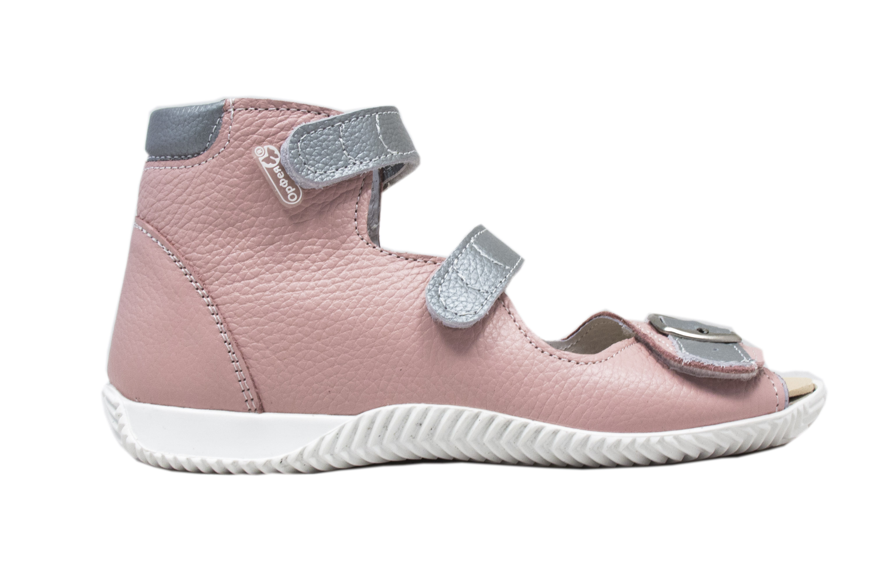 Сандалии  с открытым носом Б4-162-102-042-1 цвет розовый/серый фото 3