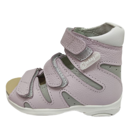 Сандалии  с открытым носом Б2-166-248-043-1 розово/серый фото 1