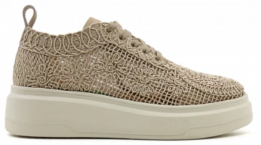 Кроссовки ортопедические женские текстильные Ортомода ML004-02-32-TU увеличенной полноты, бежевые фото 2