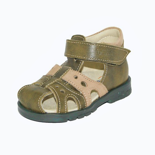Босоножки  детские закрытый нос, цв.хаки р.26 М 053-34,18  фото 1