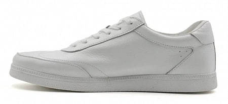 Кроссовки ортопедические мужские кожаные Ортомода белые увеличенной полноты на шнурках фото 4